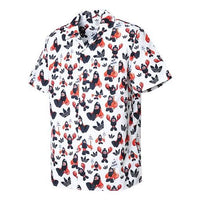 adidas originals Dragon Printing Casual Sports Short Sleeve Shirt White HA4702