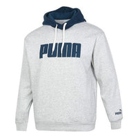 PUMA Long Sleeved Pullover Hoodie 'Grey Navy' 534939-04
