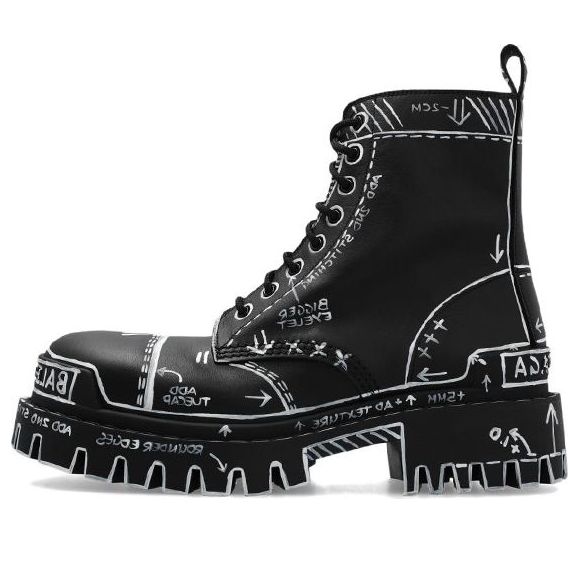 (WMNS) Balenciaga Strike L20 Ankle Boots 'Black' 590974WBEF21090