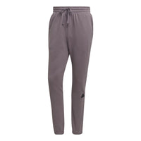 Men's adidas Solid Color Logo Casual Bundle Feet Sports Pants/Trousers/Joggers Rose Brown HN1939