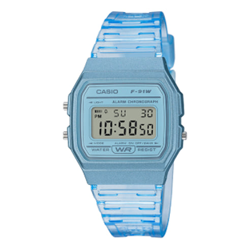CASIO Quartz Waterproof Sports Unisex Mens Blue Digital F-91WS-2