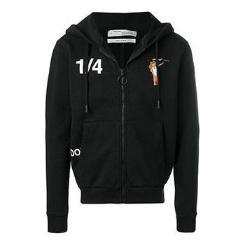 Off-White SS19 Dondi Woman Zipper Mens Sweater OMBE001R19B970071088