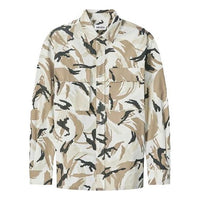 Men's KENZO SS21 Pattern Printing Loose Long Sleeves Shirt Camouflage FB55CH5021PC-02