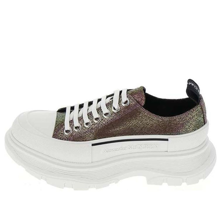 (WMNS) Alexander McQueen Tread Slick Lace-up Shoes 'Dark Brown Multi' 650780W4PB11311