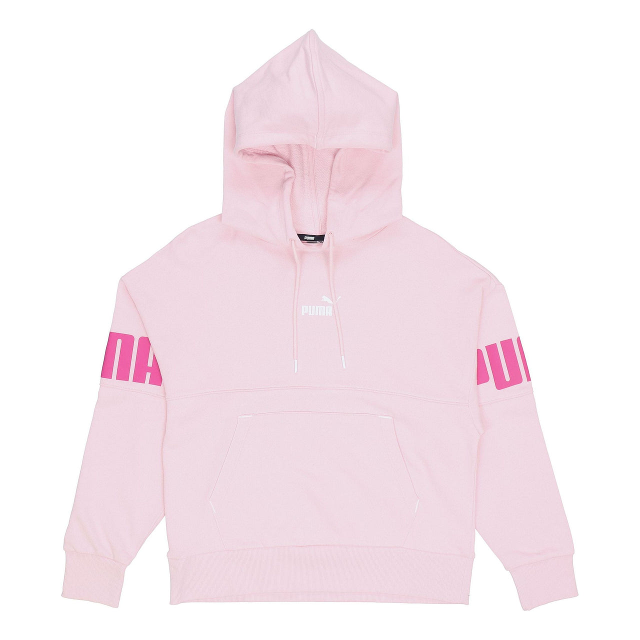 (WMNS) PUMA Contrasting Colors Alphabet Logo Pattern Loose Hoodie Pink 670957-16