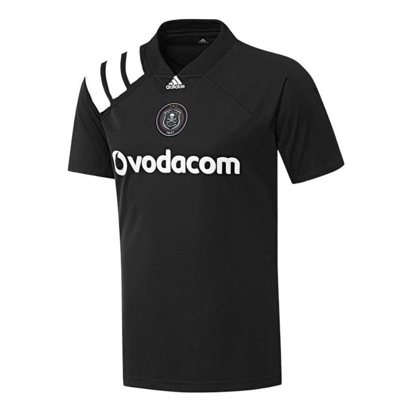 adidas Football Club Stripe Alphabet Short Sleeve Soccer/Football Jersey Orlando Men's Black BQ1925