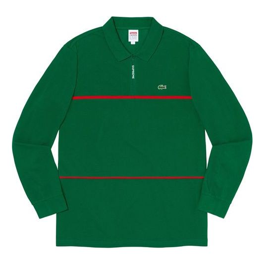 Supreme FW19 Week 5 x LACOSTE Pique Zip L S Polo polo S Polo polo SUP-FW19-553