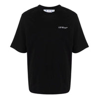 Off-White SS22 Printing Round Neck Short Sleeve Loose Fit Black OMAA119S22JER0041001