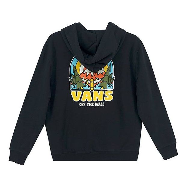 (WMNS) Vans Back Pattern Printing Pullover Hoodie Black VN0A5F6GBLK