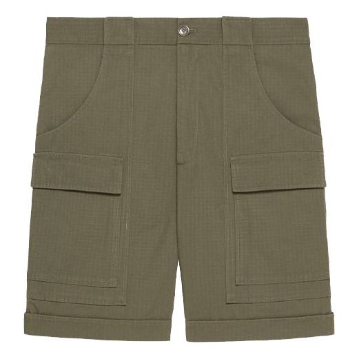 Gucci x THE NORTH FACE Crossover SS21 Loose Pocket Casual Shorts Green 643129-ZAGGH-3257