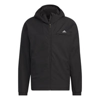 Aadidas Regular Fit 3-Layer Bonded Fleece Hooded Full-Zip Jacket 'Black' IK7347