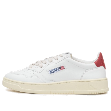 Autry Medalist Leather Low 'White Red' AULM-LL21