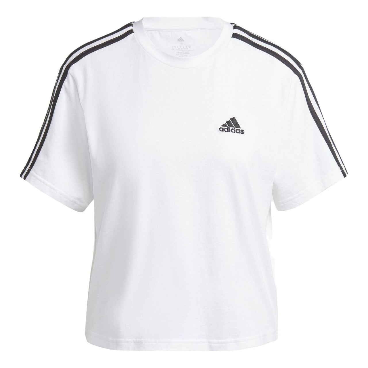 (WMNS) adidas Essentials 3-Stripes Single Jersey Crop Top Asia Sizing 'White' HR4915