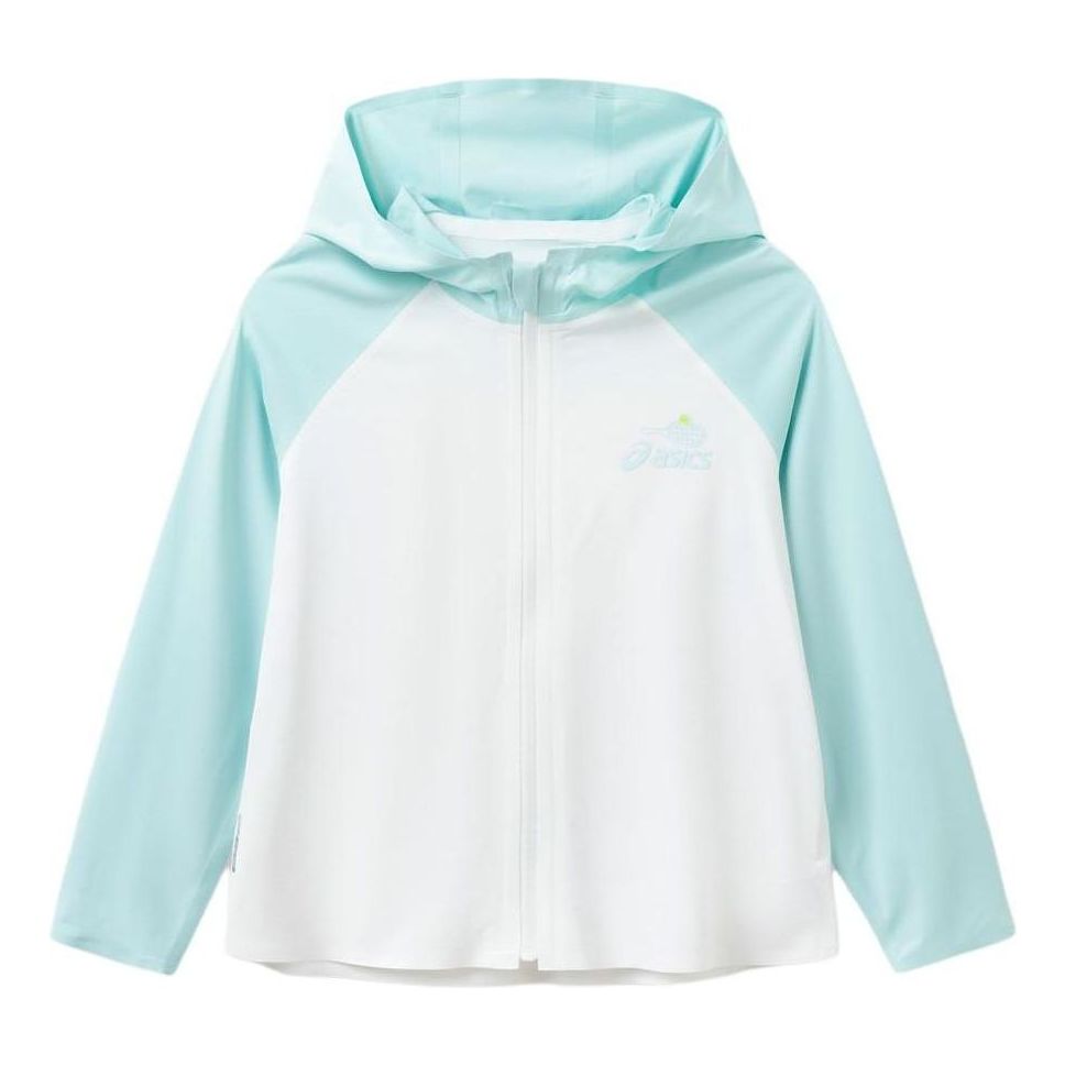 (GS) ASICS Sportswear Tennis Jacket 'White Aqua' 332241053059-10