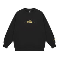 New Balance Men's New Balance Logo Printing Knit Sports Round Neck Pullover Black AMT13365-BK