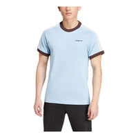 adidas Originals Small Logo Stripe Crew Neck Straight Fit T-Shirt Asia Sizing 'Blue' JC6512