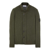 STONE ISLAND Wool Blend Cardigan 'Military Green' 7915547A3-V0058