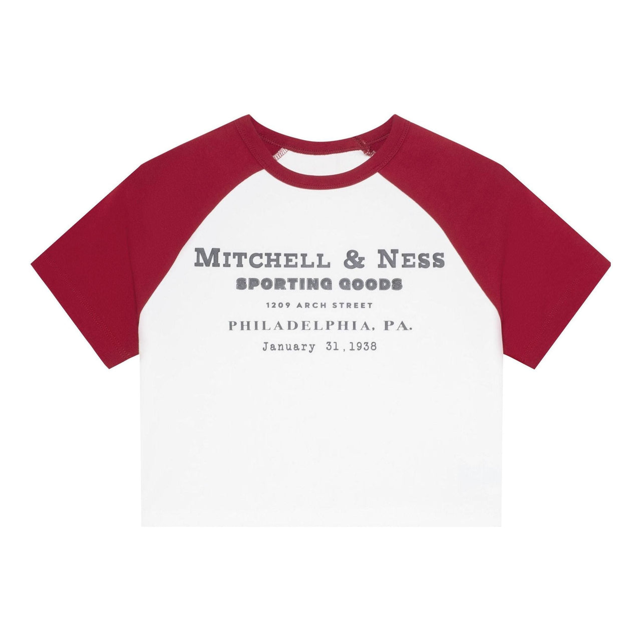 (WMNS) Mitchell & Ness x NBA PHILADELPHIA Short Board T-shirt 'White Red' MNJYSST23021-RED