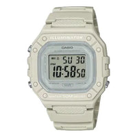 CASIO Fashion Stylish Sports 50m Waterproof White Watch Creamy Digital W-218HC-8AV