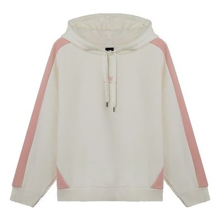 (WMNS) New Balance Colorblock Casual Sports Hoodie White AWT03398-WT