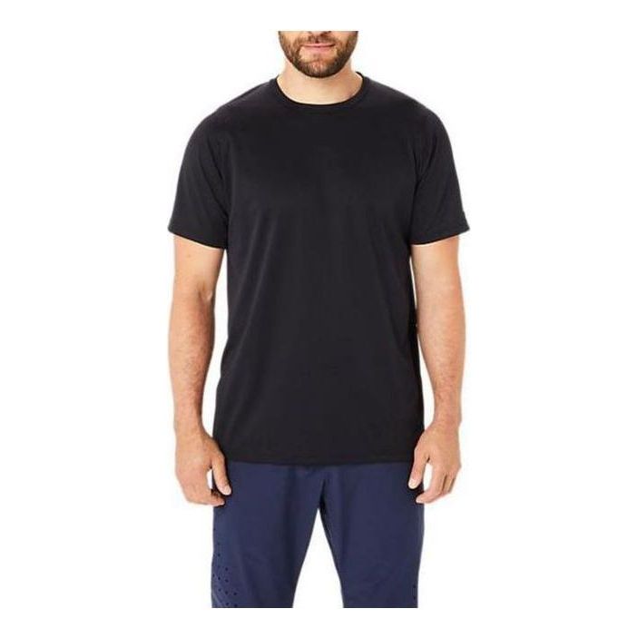 ASICS ACTIBREEZE Panel Jacquard Short Sleeved Top Asia Sizing 'Performance Black' 2031E507-001