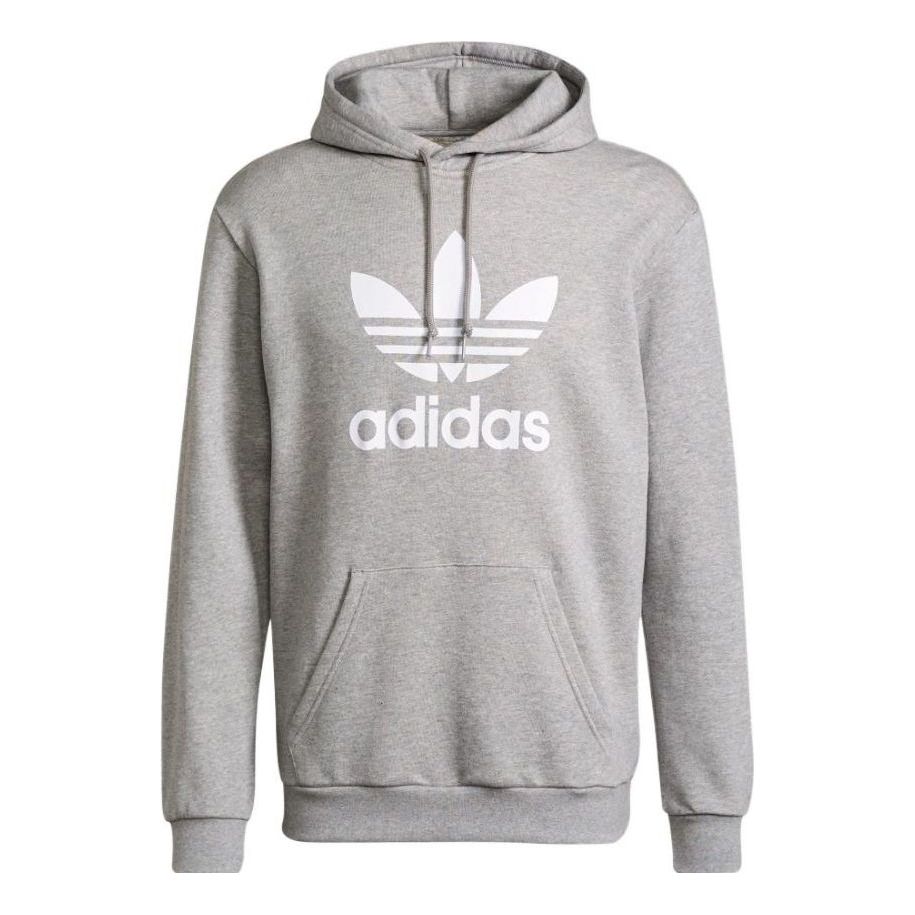 adidas originals Logo Adicolor Classics Trefoil Hoodie 'Medium Grey Heather White' H06669
