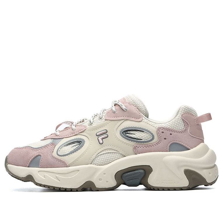 (WMNS) FILA FUSION Raccoon Sneakers 'Pink Cream White' T12W217314FAM