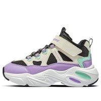 (GS) Skechers Trainers 'Beige Black Purple' 303902L-WBPR