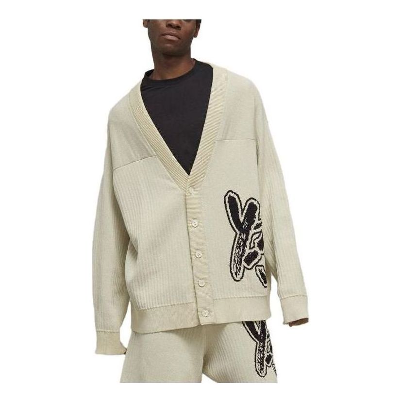 adidas Y-3 Logo Knit Cardigan 'Off White' IA3110