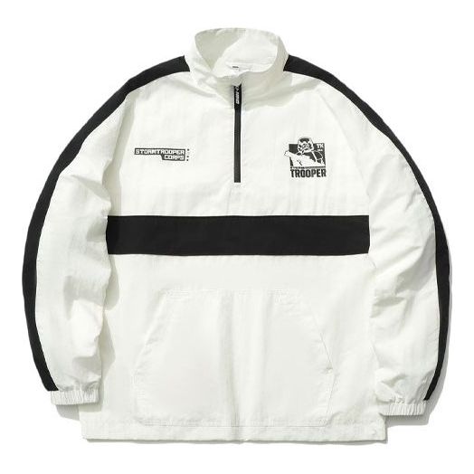 Li-Ning x Star Wars Logo Half Zip Pullover 'White Black' AJDR225-1