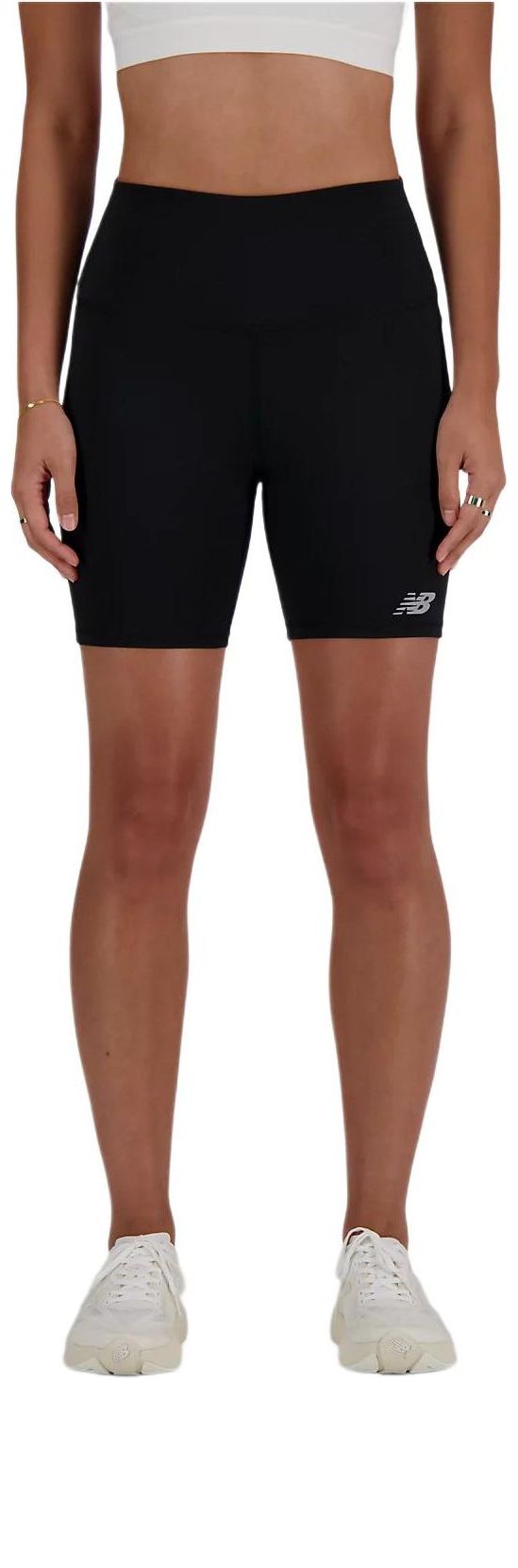 (WMNS) New Balance NB Harmony High Rise Short 6" Asia Sizing 'Black' WS41114-BK