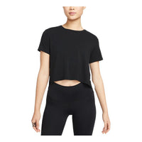 (WMNS) Nike Solid Color Round Neck Loose Short Sleeve T-shirt Black DM7026-010