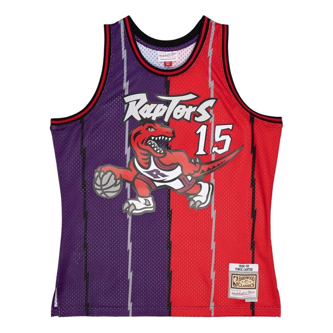 Mitchell & Ness x NBA Toronto Raptors 1998-99 Split Swingman Jersey 'Vince Carter 15' SMJY4845-TRA98VCAPRRD