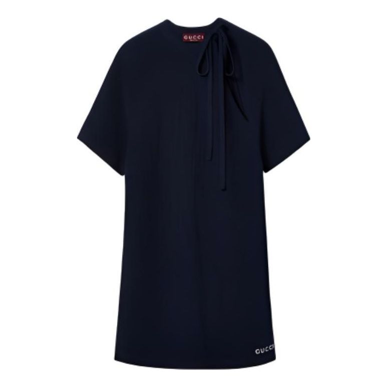 (WMNS) Gucci Chunky Rib Cotton Dress 'Dark Blue' 786470-XKD2S-4003