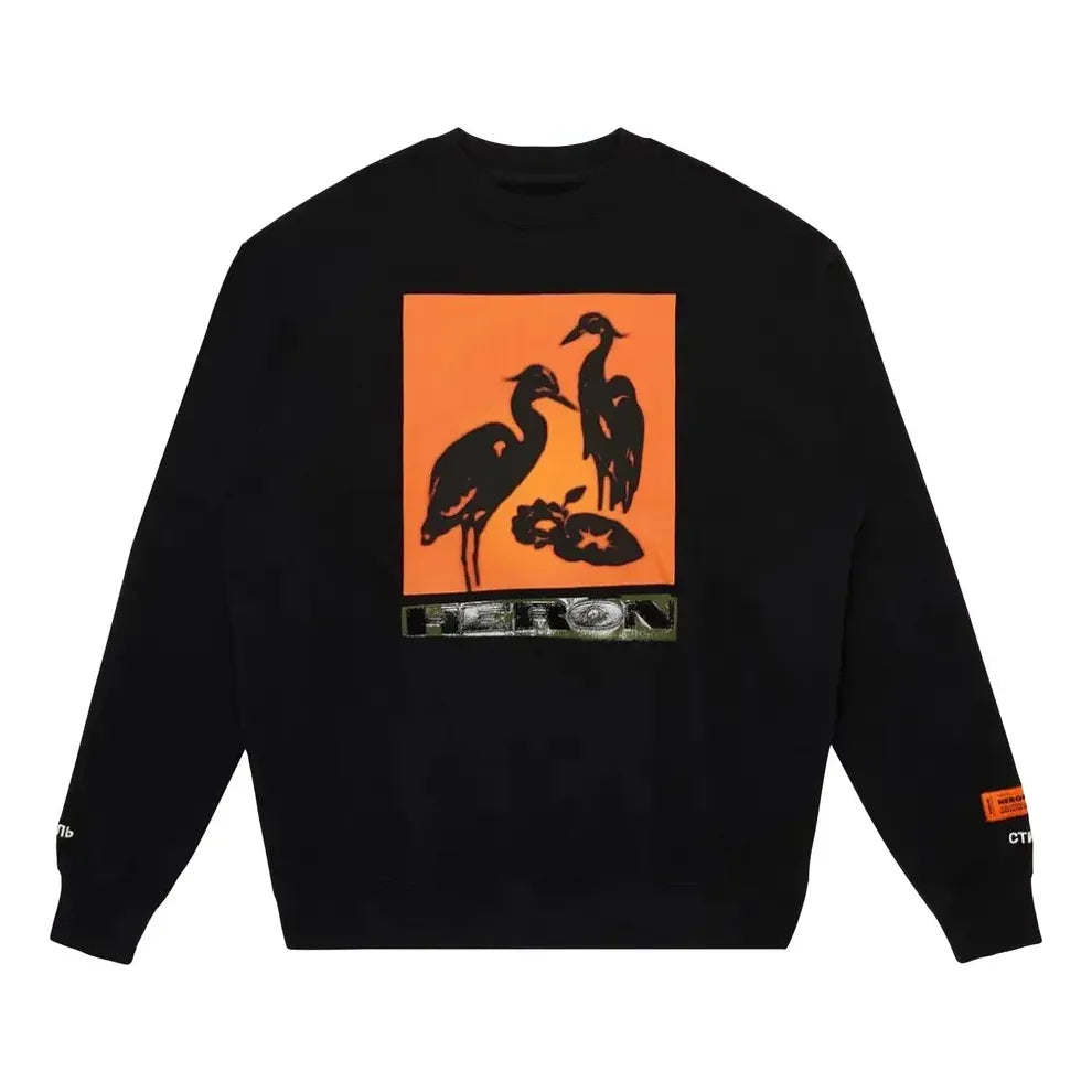HERON PRESTON Nightshift Logo T-Shirt 'Black Orange' HMBA014R21JER0011020