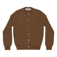 (WMNS) COMME des GARCONS PLAY Cardigan Small Red Heart 'Brown' AZ-N079-051-3