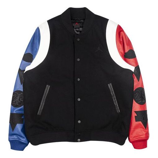 Air Jordan Air DNA Sleeve Splicing Jacket Red Blue Black AT9958-010