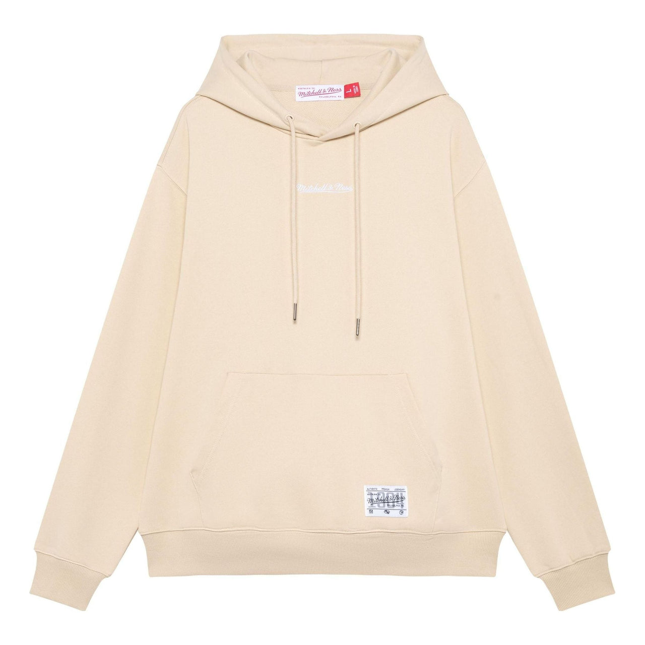 Mitchell & Ness Logo Fleece Hoodie 'Beige' MNRJAWTOHC006-BRN