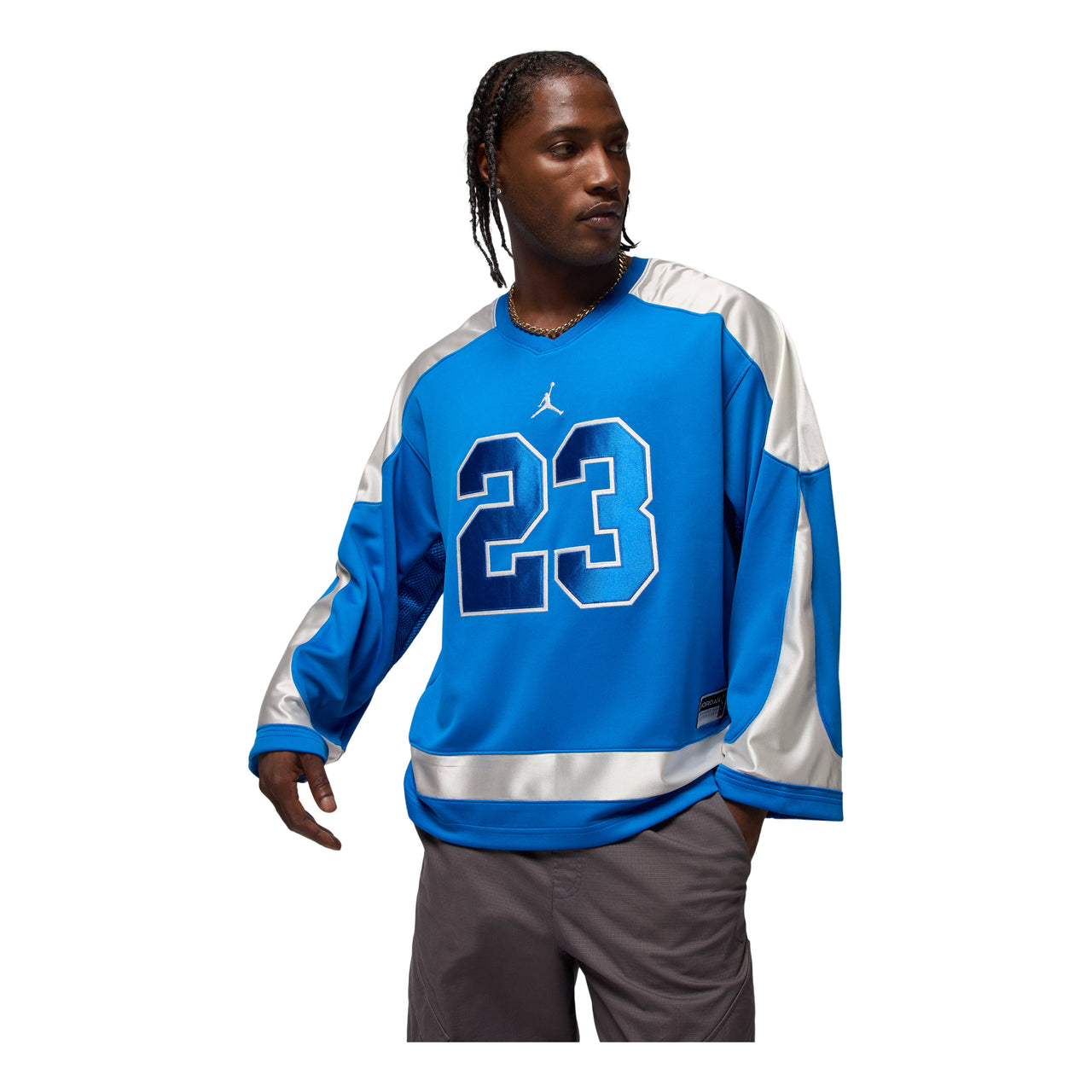 Air Jordan Brooklyn Oversized-Fit Jersey 'Sport Blue Sail' HV0109-459