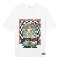 Li-Ning Checkerboard Graphic T-shirt 'White' AHSSB15-1