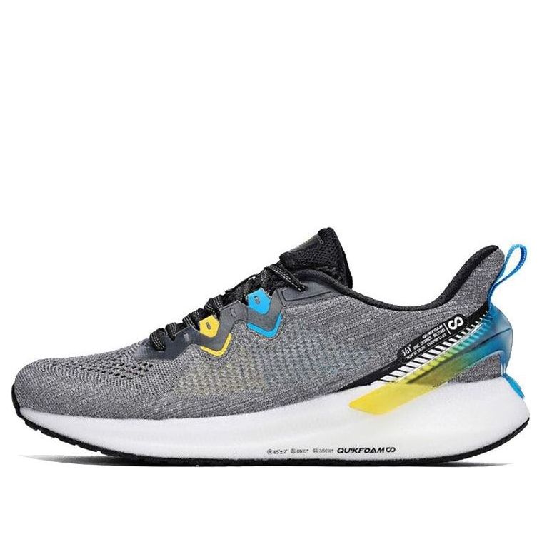 361 Degrees QU!K Energy Reversal Running Shoes 'Grey Yellow' 572022288-13