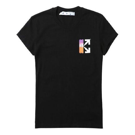 Off-White Gradient Carryover Fitted Tee 'Black/Multicolor' OWAA040R21JER0011084