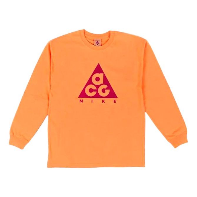 Nike ACG Casual Sports Alphabet Pattern Round Neck Long Sleeves Yellow BQ3457-892
