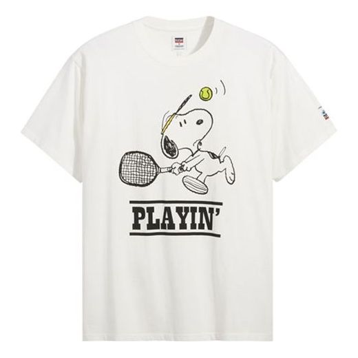 Levis Peanuts Crossover Round Neck Short Sleeve White 56152-0005