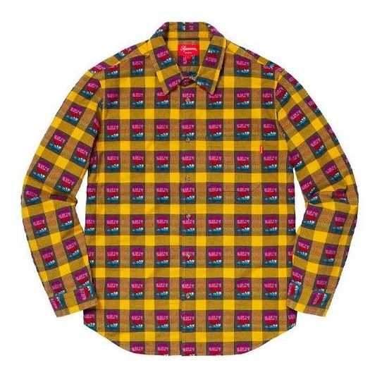 Supreme Rose Buffalo Plaid Shirt 'Gold Purple' SUP-SS19-142