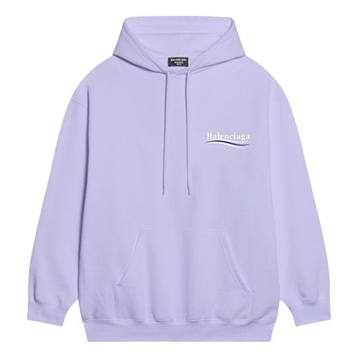 Balenciaga Political Campaign Hoodie Medium Fit 'Purple' 600583TKVI93072