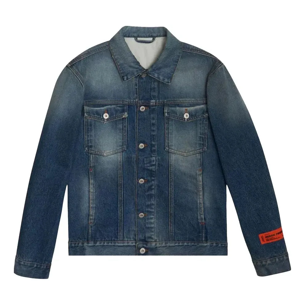 HERON PRESTON Denim Reg Jacket 'Vintage Blue' HMYE008F21DEN0024000