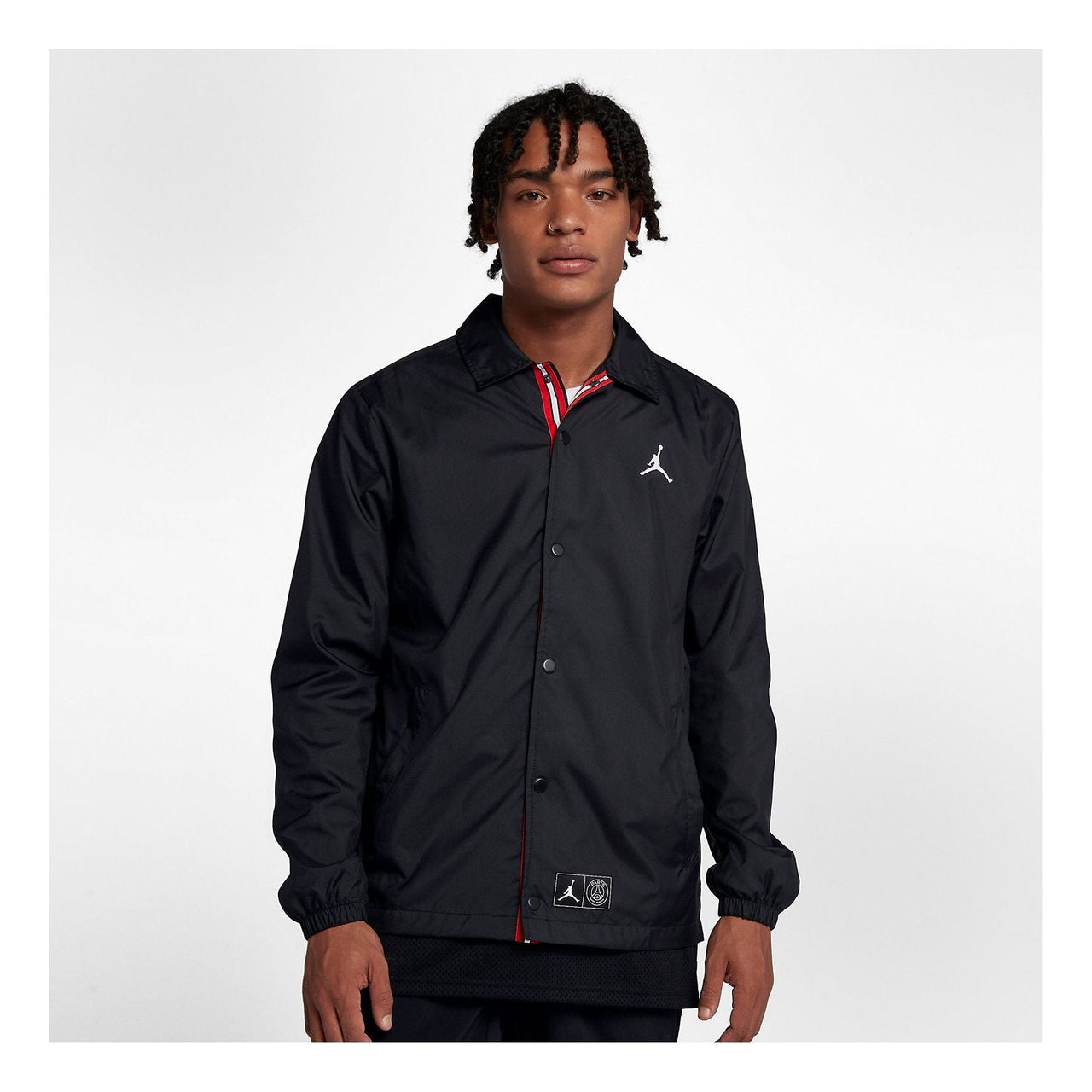 Air Jordan Coach Jacket x Paris SaintGermain 'Black White' BQ4213-010