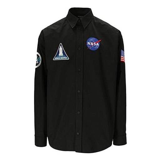 Balenciaga x NASA Space Multi-Patch Shirt 'Black' 663076TYB181000