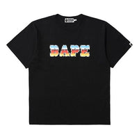 A Bathing Ape Chest Gradient Alphabet Short Sleeve Tee 'Black' 0ZXTEM109073C